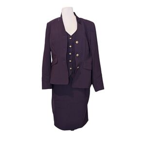 Zac Posen Delta Flight Attendant Uniform Size 14 Woman's Purple Delta Uniform